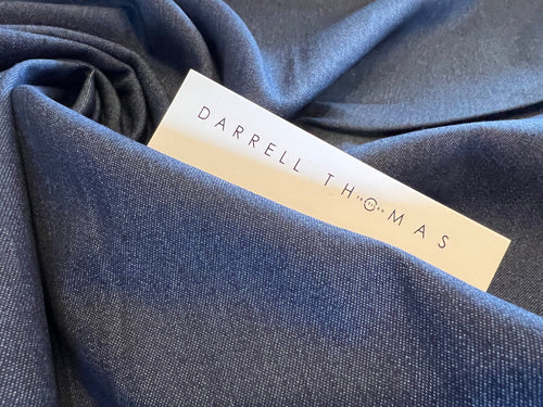 #1079 Lightweight Medium Blue Denim 70% Cotton 28% Poly 2% Spandex Remnant