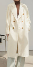 Load image into Gallery viewer, Exclusive Luxurious Ivory 60% Wool 40% Cashmere Coating  1/4 Metre Price