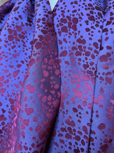 Load image into Gallery viewer, Purple with Maroon Dots 100% Silk Scarf