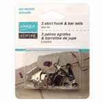 Skirt/Pant Hook & Bar Sets Silver - 3 sets