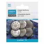 Load image into Gallery viewer, 3/4" Antique Silver Jean Buttons Package of 6  #3033295