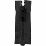 Activewear One Way Separating Reversible Tab Zipper 75cm (30″) - Black