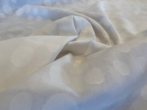 Lightweight White Polka Dot 100% Cotton      1/4 Metre Price