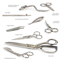 Load image into Gallery viewer, 9 Piece Elna Sewing &amp; Embroidery Scissor &amp; Accessory Set