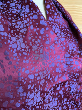 Load image into Gallery viewer, Maroon with Purple Dots 100% Silk Scarf