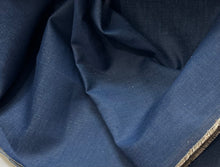 Load image into Gallery viewer, Designer Medium Blue  70% Cotton 30% Linen 1/4 Metre Price