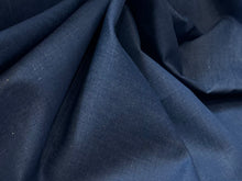 Load image into Gallery viewer, Designer Medium Blue  70% Cotton 30% Linen 1/4 Metre Price