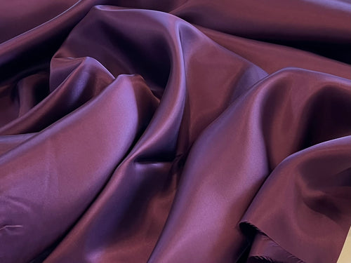 Designer Elegant Eggplant 100% Bemberg Lining.    1/4 Metre Price