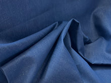Load image into Gallery viewer, Designer Medium Blue  70% Cotton 30% Linen 1/4 Metre Price