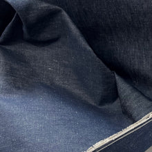 Load image into Gallery viewer, Designer Blue Fleck  62% Cotton 38% Linen  Japanese Denim 1/4 Metre Price