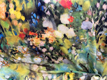 Load image into Gallery viewer, Italian Monet Floral 100% Silk Crepe de Chine     1/4 Metre Price