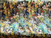 Load image into Gallery viewer, Italian Monet Floral 100% Silk Crepe de Chine     1/4 Metre Price