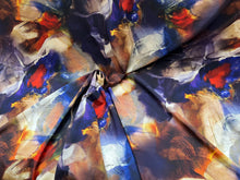 Load image into Gallery viewer, Italian Multicoloured Abstract 100% Silk Crepe de Chine     1/4 Metre Price
