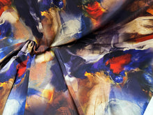 Load image into Gallery viewer, Italian Multicoloured Abstract 100% Silk Crepe de Chine     1/4 Metre Price