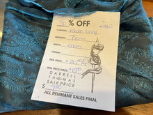 Load image into Gallery viewer, #1443 Teal Large Paisley Viscose Lining Remnant