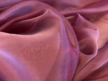 Load image into Gallery viewer, Iridescent Dusty Rose 100% Silk Chiffon      1/4 Metre Price