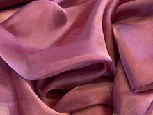 Load image into Gallery viewer, Iridescent Dusty Rose 100% Silk Chiffon      1/4 Metre Price