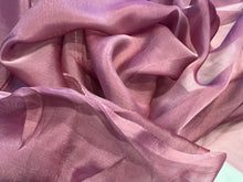 Load image into Gallery viewer, Iridescent Dusty Rose 100% Silk Chiffon      1/4 Metre Price