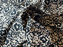 Load image into Gallery viewer, Navy &amp; White Abstract Floral 100% Cotton Poplin   1/4 Metre Price