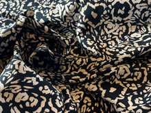 Load image into Gallery viewer, Navy &amp; White Abstract Floral 100% Cotton Poplin   1/4 Metre Price