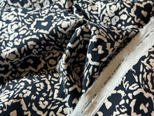 Load image into Gallery viewer, Navy &amp; White Abstract Floral 100% Cotton Poplin   1/4 Metre Price