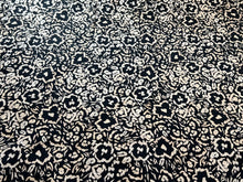 Load image into Gallery viewer, Navy &amp; White Abstract Floral 100% Cotton Poplin   1/4 Metre Price