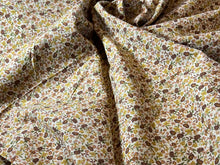 Load image into Gallery viewer, Cream &amp; Mustard Vintage Floral 100% Cotton Poplin   1/4 Metre Price