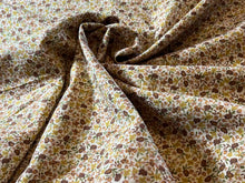 Load image into Gallery viewer, Cream &amp; Mustard Vintage Floral 100% Cotton Poplin   1/4 Metre Price