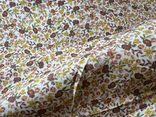 Load image into Gallery viewer, Cream &amp; Mustard Vintage Floral 100% Cotton Poplin   1/4 Metre Price