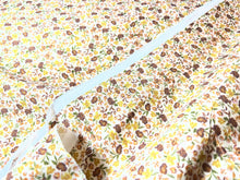 Load image into Gallery viewer, Cream &amp; Mustard Vintage Floral 100% Cotton Poplin   1/4 Metre Price