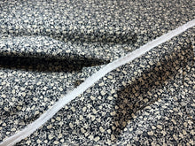 Load image into Gallery viewer, Navy &amp; White Vintage Floral 100% Cotton Poplin   1/4 Metre Price