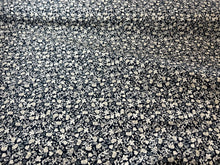 Load image into Gallery viewer, Navy &amp; White Vintage Floral 100% Cotton Poplin   1/4 Metre Price