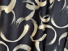 Load image into Gallery viewer, Exclusive Designer Runway Midnight Navy Swirls 96% Viscose 4% Elastane 1/4 Metre Price