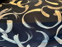 Load image into Gallery viewer, Exclusive Designer Runway Midnight Navy Swirls 96% Viscose 4% Elastane 1/4 Metre Price