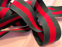 Load image into Gallery viewer, Designer Green &amp; Red Grosgrain Ribbon 1 1/2" Wide.