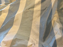 Load image into Gallery viewer, #1454  Blue &amp; Ivory Striped 100% Silk Taffeta Remnant. 2x Available
