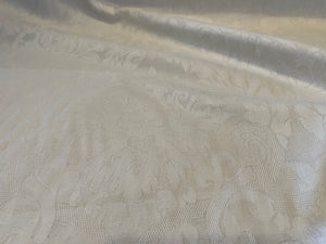 Ivory 100% Cotton Jacquard  1/4 Metre Price