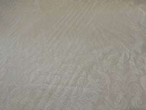 Ivory 100% Cotton Jacquard  1/4 Metre Price