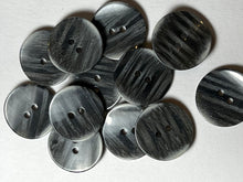 Load image into Gallery viewer, Black &amp; Grey 2 Hole buttons  Blowout   Pkg of 12