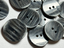 Load image into Gallery viewer, Black &amp; Grey 2 Hole buttons  Blowout   Pkg of 12