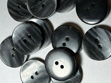 Load image into Gallery viewer, Black &amp; Grey 2 Hole buttons  Blowout   Pkg of 12