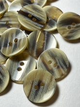Load image into Gallery viewer, Tortoise Shell 7/8" 2 Hole buttons  Blowout   Pkg of 11