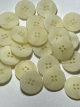 Load image into Gallery viewer, 7/8" Off White Textured buttons  Blowout   Pkg of 12