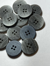 Load image into Gallery viewer, 1" Blue Grey Textured buttons  Blowout   Pkg of 12