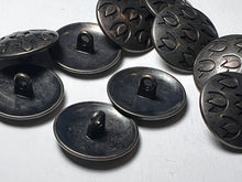 Load image into Gallery viewer, 1" Black Metal Tulip buttons  Blowout   Pkg of 10