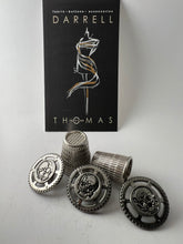 Load image into Gallery viewer, Steampunk Silver Metal Skull Button