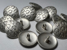 Load image into Gallery viewer, 1" Silver Metal Tulip buttons  Blowout   Pkg of 10