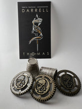 Load image into Gallery viewer, Steampunk Antique Gold Metal Skull Button