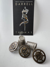 Load image into Gallery viewer, Steampunk Antique Gold Metal Skull Button