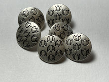 Load image into Gallery viewer, 7/8" Silver Metal Tulip buttons  Blowout   Pkg of 6
